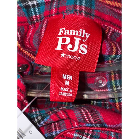 Brand New Macy's Women's Size Medium Brinkley Plaid Red 2 Piece Set Sleepwear - Picture 7 of 8